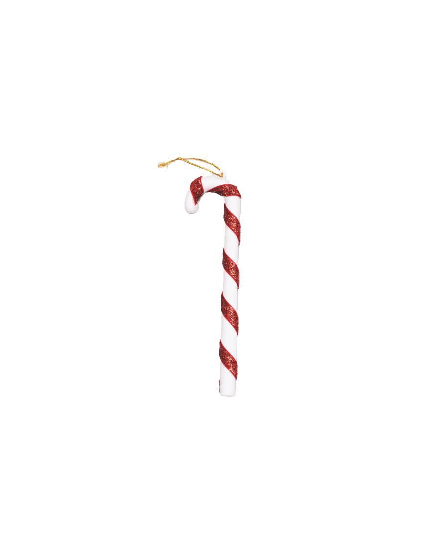 BASTONE GLITTER BIANCO/ROSSO 17cm