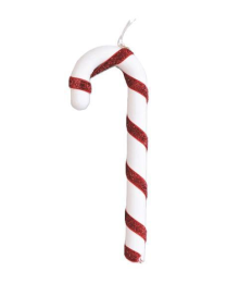 WHITE/RED GLITTER STICK 22cm
