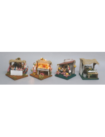NATIVITY SCENE 20x14cm WITH SHEPHERD + LIGHT