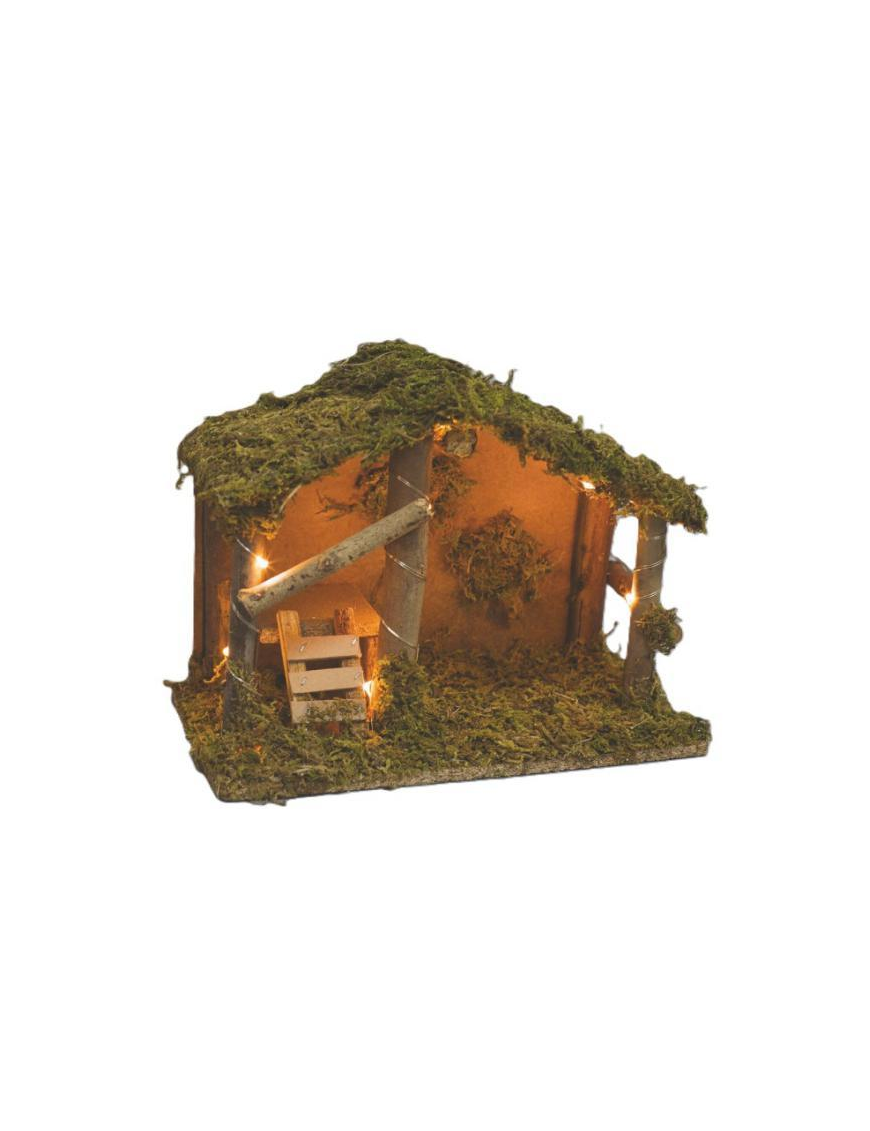 EMPTY HUT 30x15x19cm WITH LIGHTS