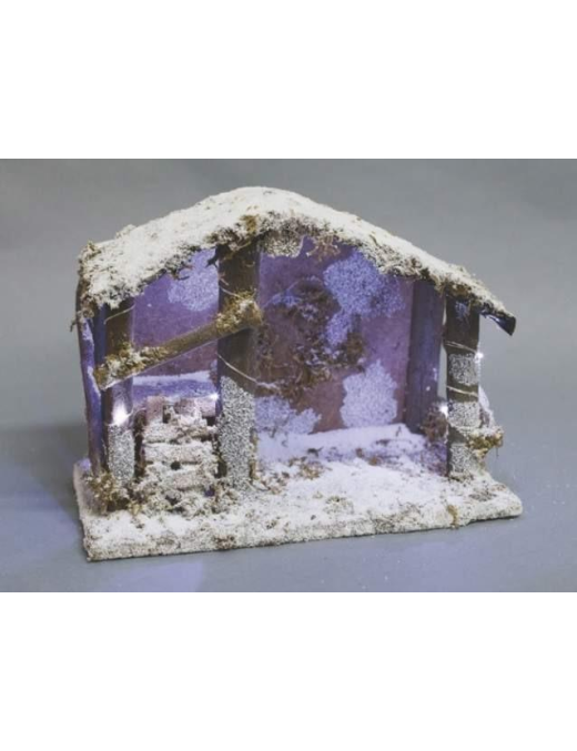 CAPANNA INNEVATA VUOTA 30x15x19cm CON LUCI
