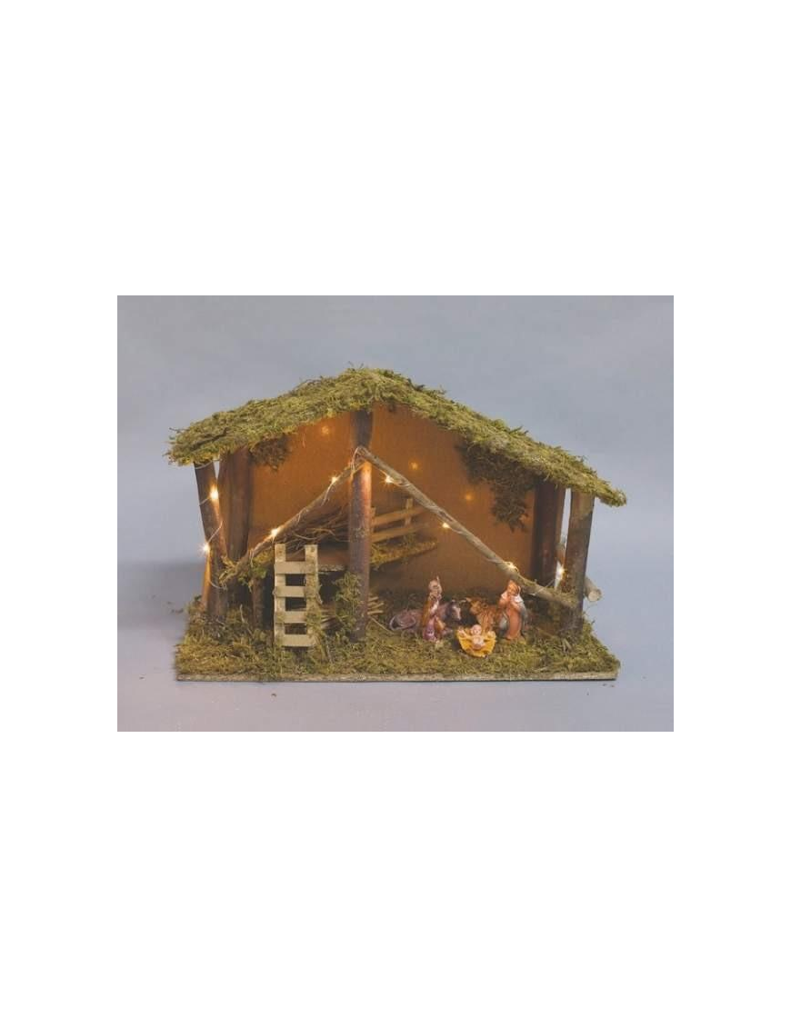 HUT 43x19x30cm WITH NATIVITY