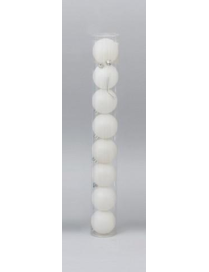 8pcs 40mm White PVC Balls Metallic/Glittery