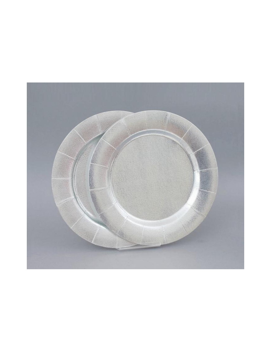 SOTTOPIATTO ARGENTO METALLIZZATO 33cm 2pezzi