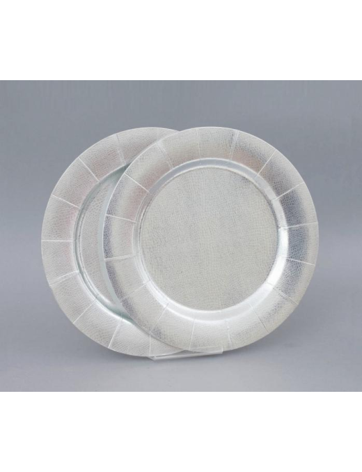 SOTTOPIATTO ARGENTO METALLIZZATO 33cm 2pezzi