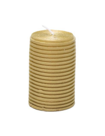 GOLD GLITTER CYLINDER CANDLE 5x7.5cm