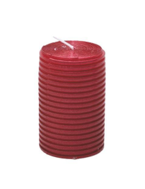 CANDELA CILINDRO GLITTERATO ROSSO 5x7,5cm