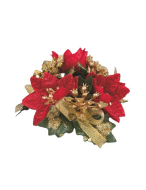 10cm GYROCANDLE WITH RED CHRISTMAS STARS