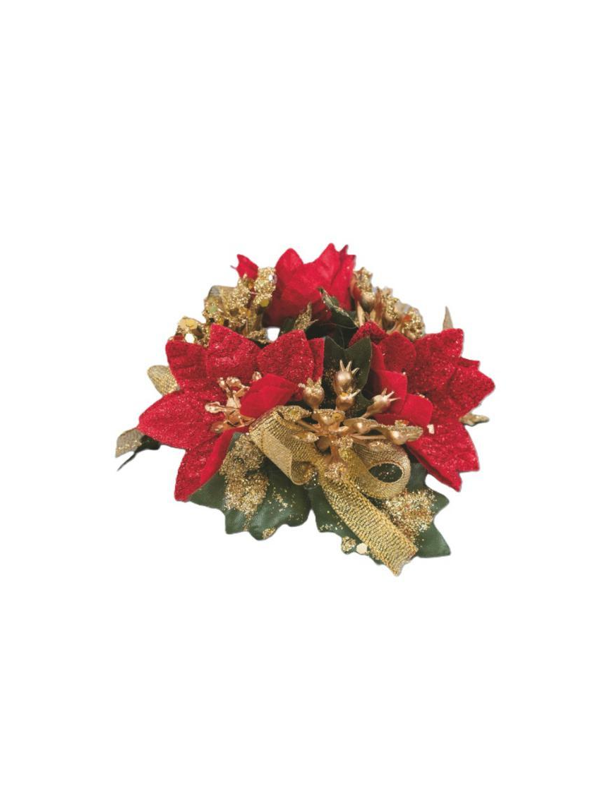 10cm GYROCANDLE WITH RED CHRISTMAS STARS