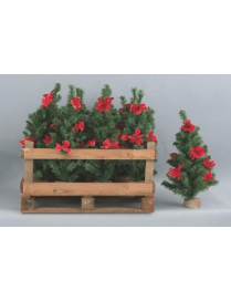 ALBERELLO VERDE CON STELLE DI NATALE  80cm