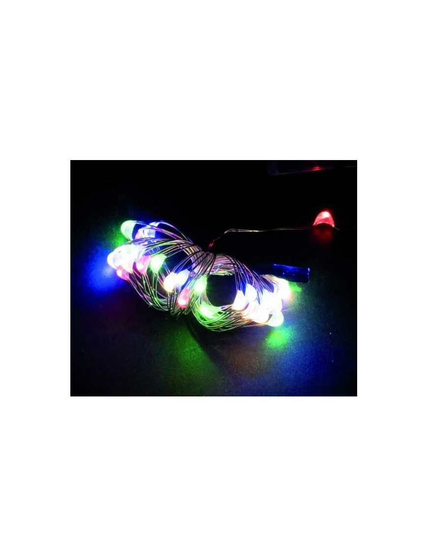 LED MULTICOLOR  50LUCI A BATTERIA  USO INTERNO