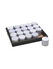 CANDELA CILINDRO ARGENTO 4x4cm