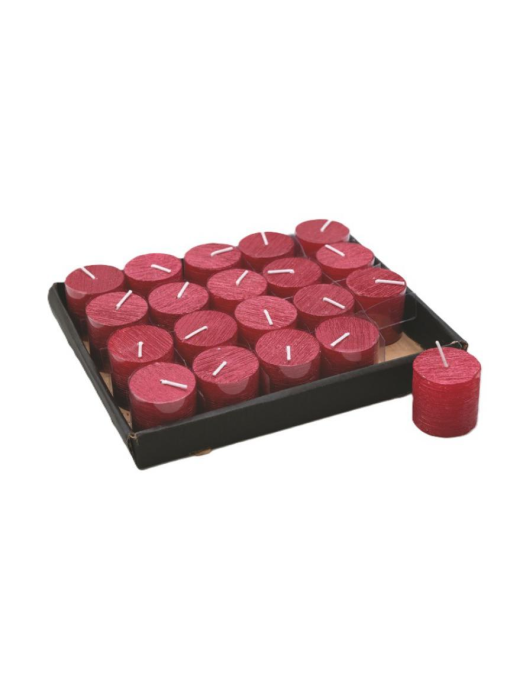CANDELA CILINDRO ROSSO 4x4cm