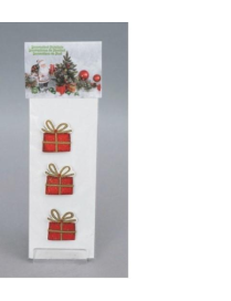 DECORAZIONE PACCHI REGALO LEGNO 3pz $$