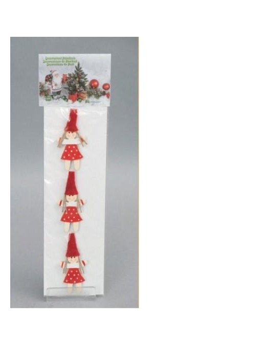 DECORAZIONE BIMBA LEGNO 3pz 3,3cm $$