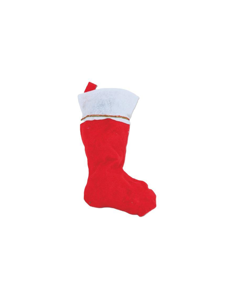 RED CLOTH SOCKS 43cm WITH WHITE EDGE