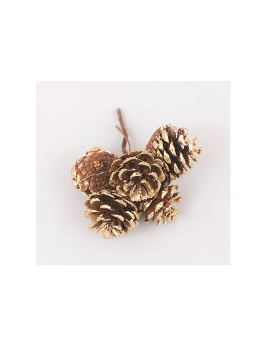 PIGNETTE NATURALI 4cm GLITTER ORO