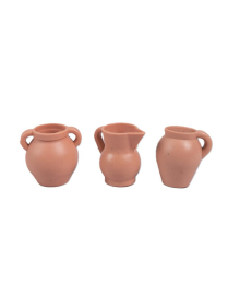 ACCESSORI PRESEPE ANFORE 3cm 3pezzi  IN TERRACOTTA MODELLI ASSORTITI
