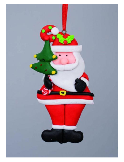 APPENDINO FIMO BABBO CON ALBERELLO 12,5cm