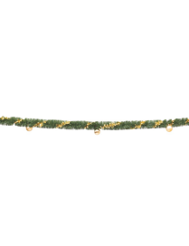 FILO VERDE cm80x3mt CON SPIRALE ORO+SFERE