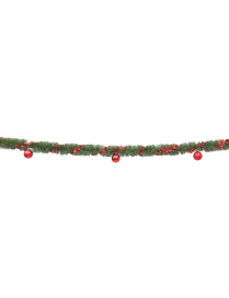 FILO VERDE cm80x3mt CON SPIRALE ROSSA+SFERE