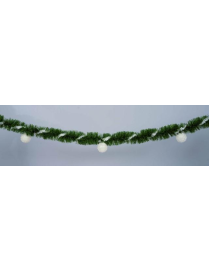 GREEN THREAD cm80x3m WITH WHITE SPIRAL+BALLS