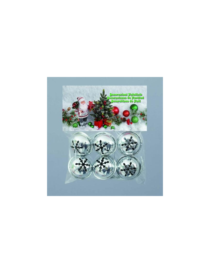 CAMPANELLE METALLO 3cm ARGENTO 6pz $$