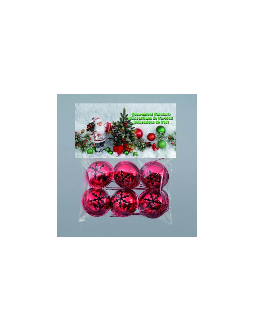 CAMPANELL METALLO 3cm ROSSE 6pz $$