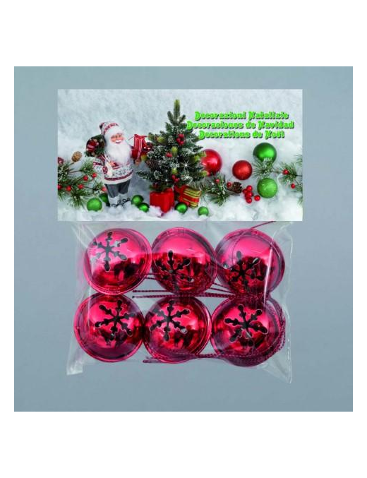CAMPANELL METALLO 3cm ROSSE 6pz $$