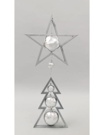 SILVER PVC PENDANT 70cm