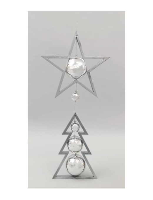 PENDENTE PVC ARGENTO 70cm