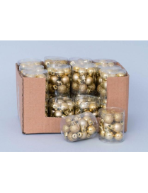 20mm GOLD PVC SPHERES 12pcs METALLIC/SATIN/GLITTERY