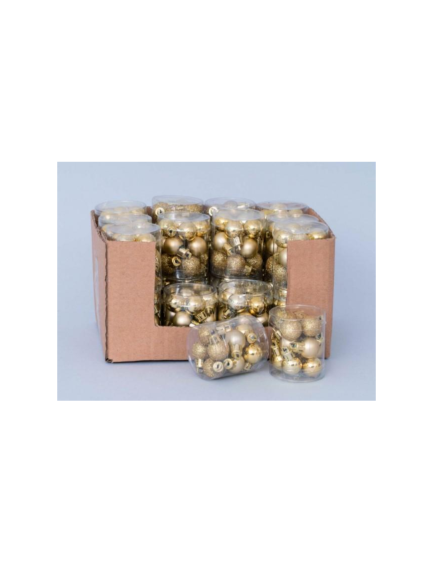 SFERE PVC ORO 20mm 12pz METALLIZZATO/SATINATO/GLITTERATO