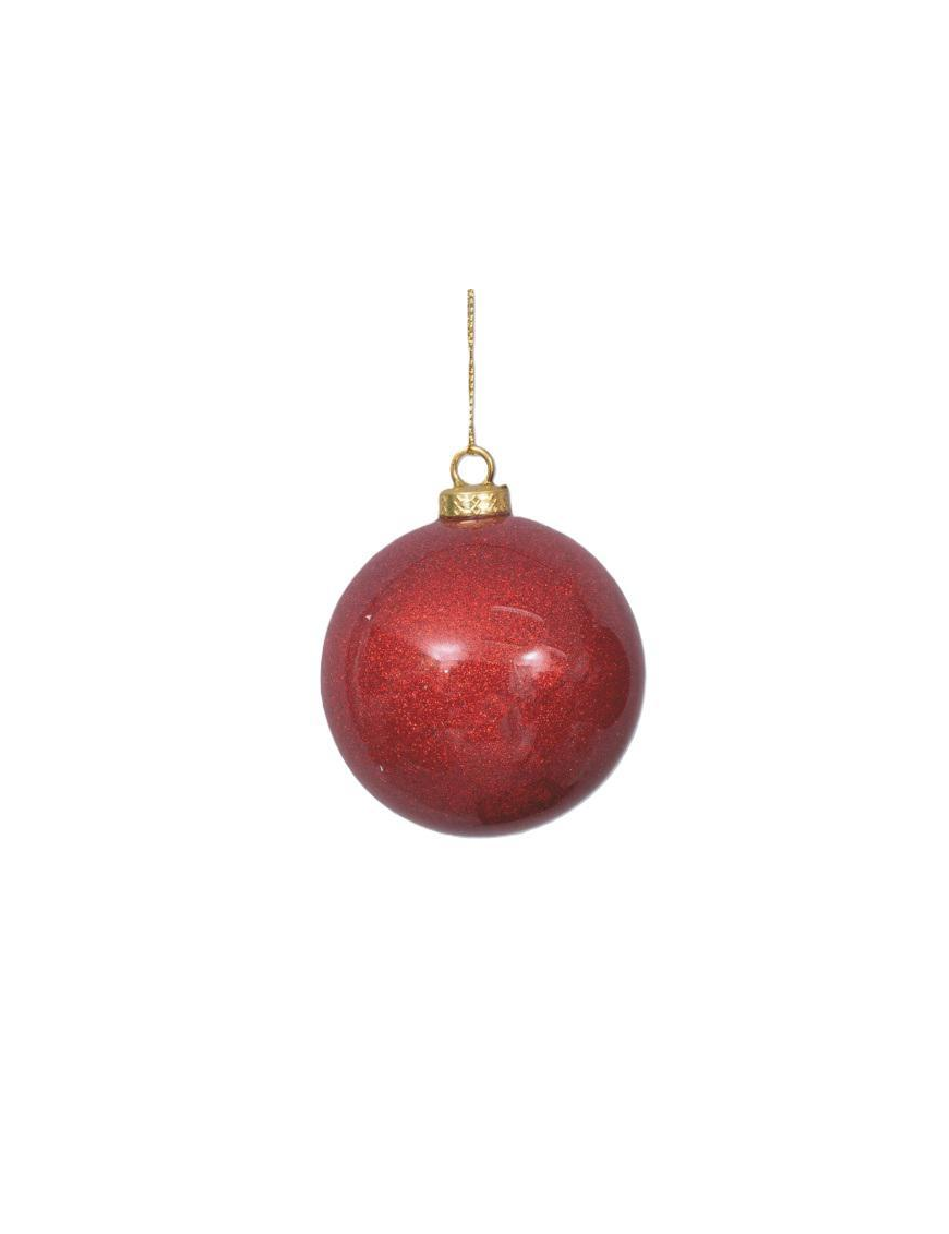 SFERA BRILLANTE ROSSO 80mm