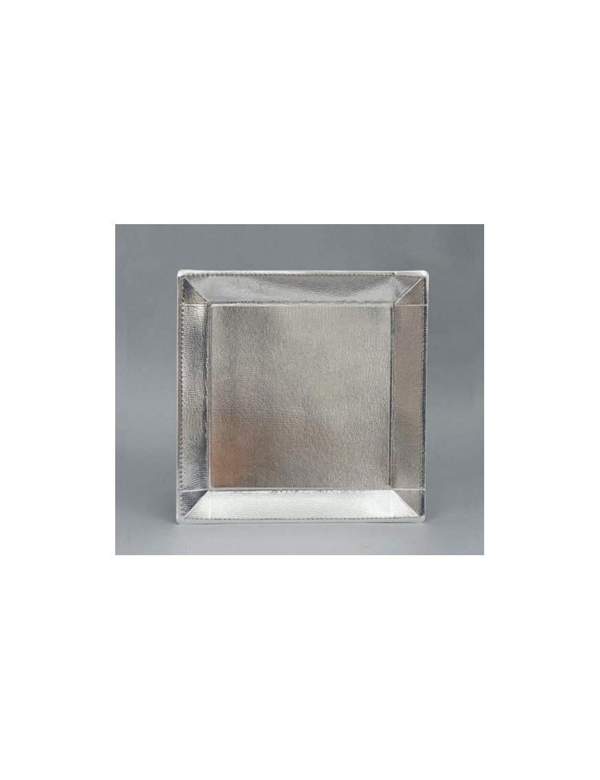 L.METALL SOTTOPIATTO ARGENTO 33cm 2pz $$