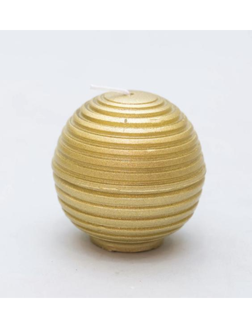 CANDELA SFERA RIGATA 60mm ORO