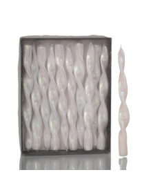 CANDELA FIAMMA GLITTER 26cm BIANCA