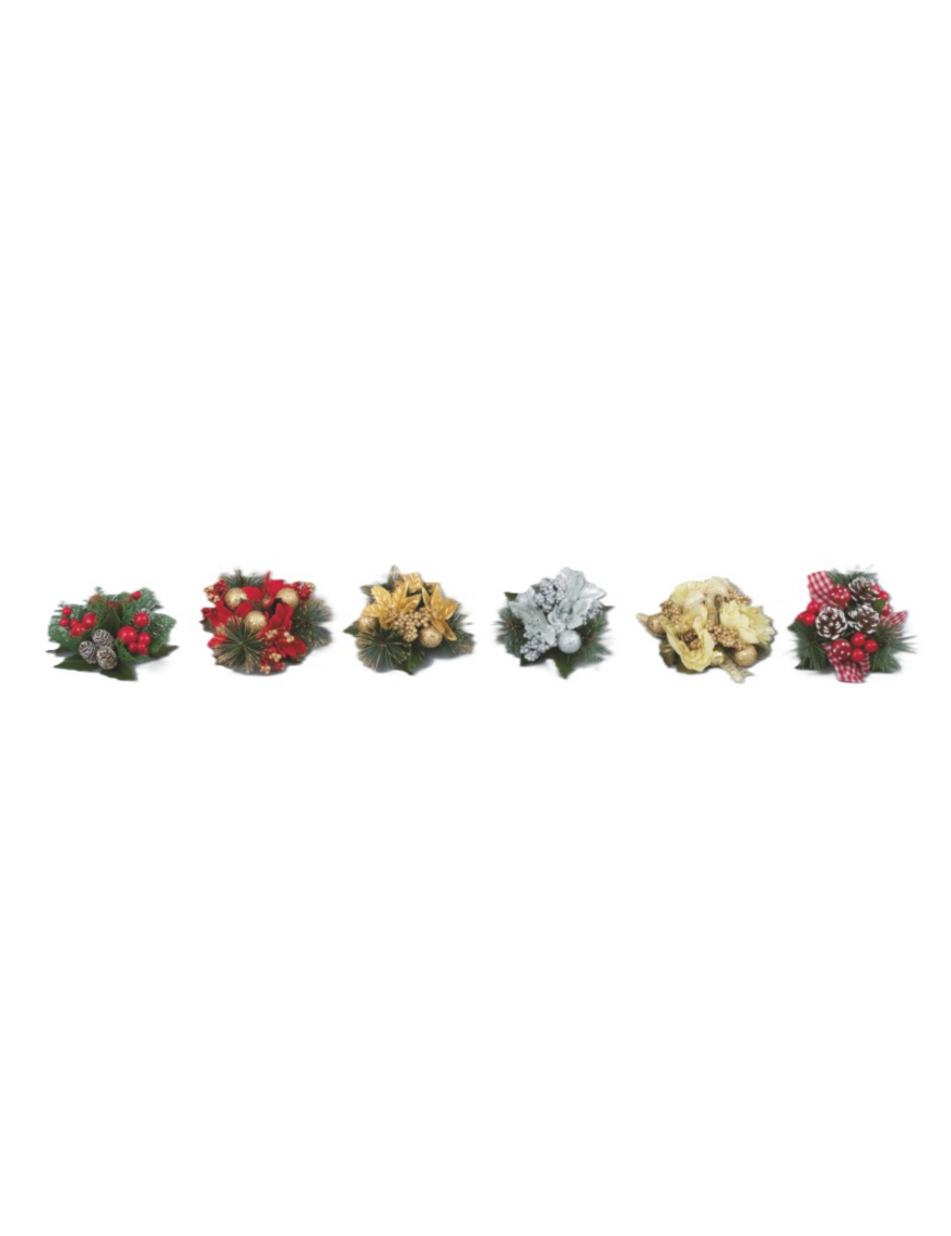 13cm GYROCANDLE WITH CHRISTMAS STARS AND BOWS