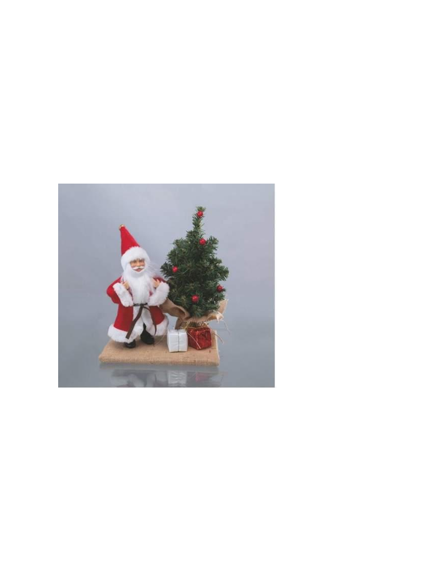 BABBO NATALE CON ALBERELLO  24x19x32cm