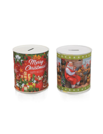 TIN MONEY BOX CHRISTMAS DECORATIONS