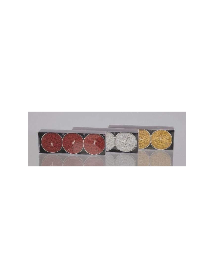 TEA-LIGHT GLITTER 3 pieces