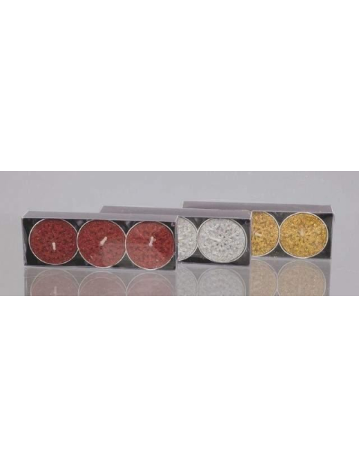 TEA-LIGHT GLITTER 3 pieces