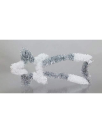 STELLA COMETA 30x70 IN FILO ARGENTO/BIANCO