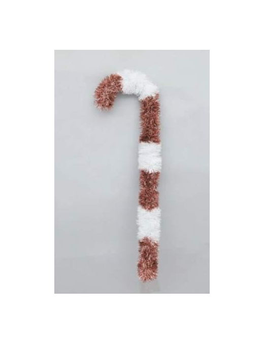 BASTONE 70cm IN FILO ROSA/BIANCO