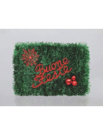 PANEL 40x30cm IN RED/GREEN THREAD