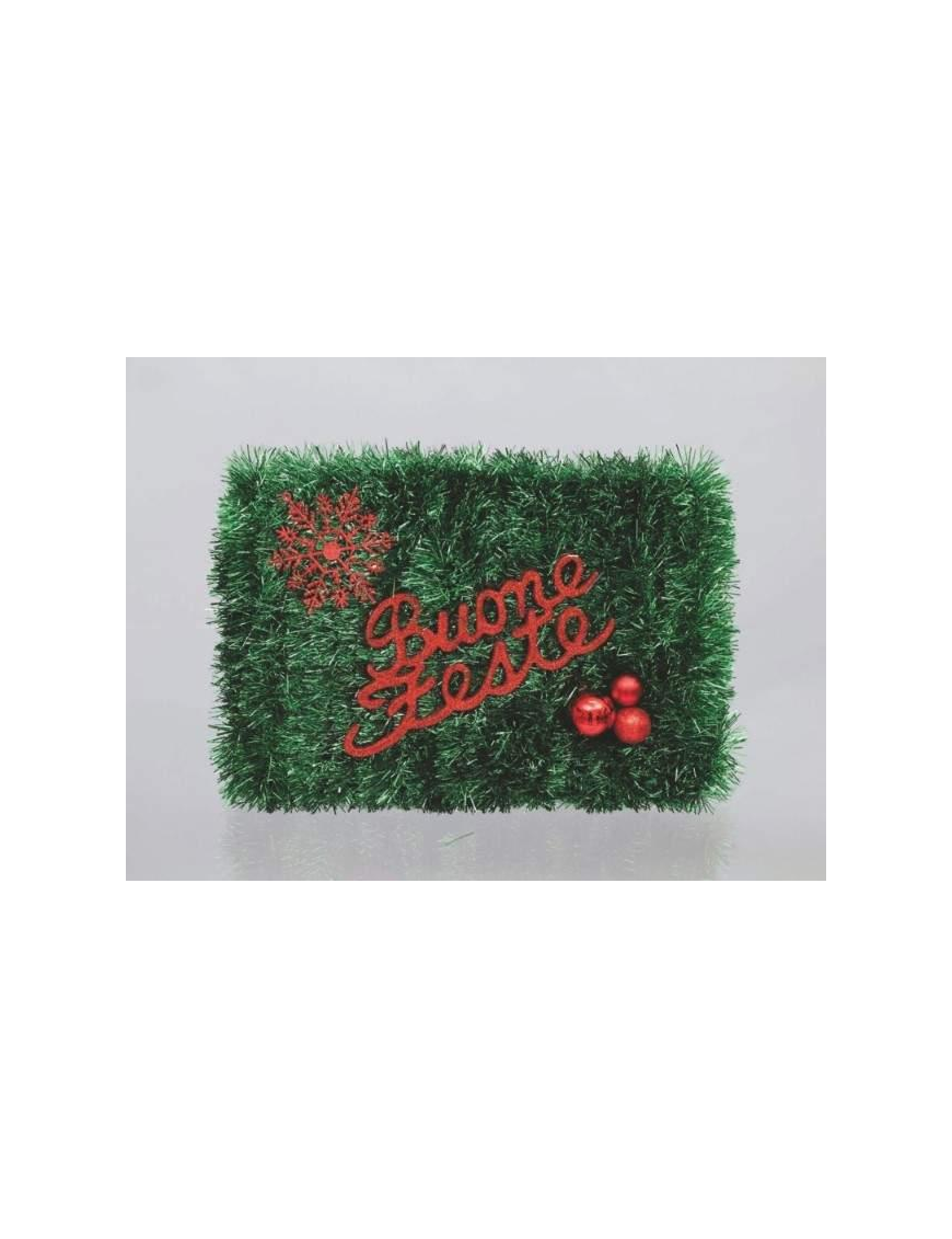 PANEL 40x30cm IN RED/GREEN THREAD