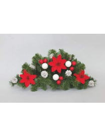 BEHIND DOOR DECORATED WITH FLOWERS, BERRIES AND PINE CONES 60cm