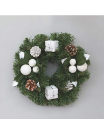 WHITE CROWN WITH BERRIES AND PACKAGES 30cm