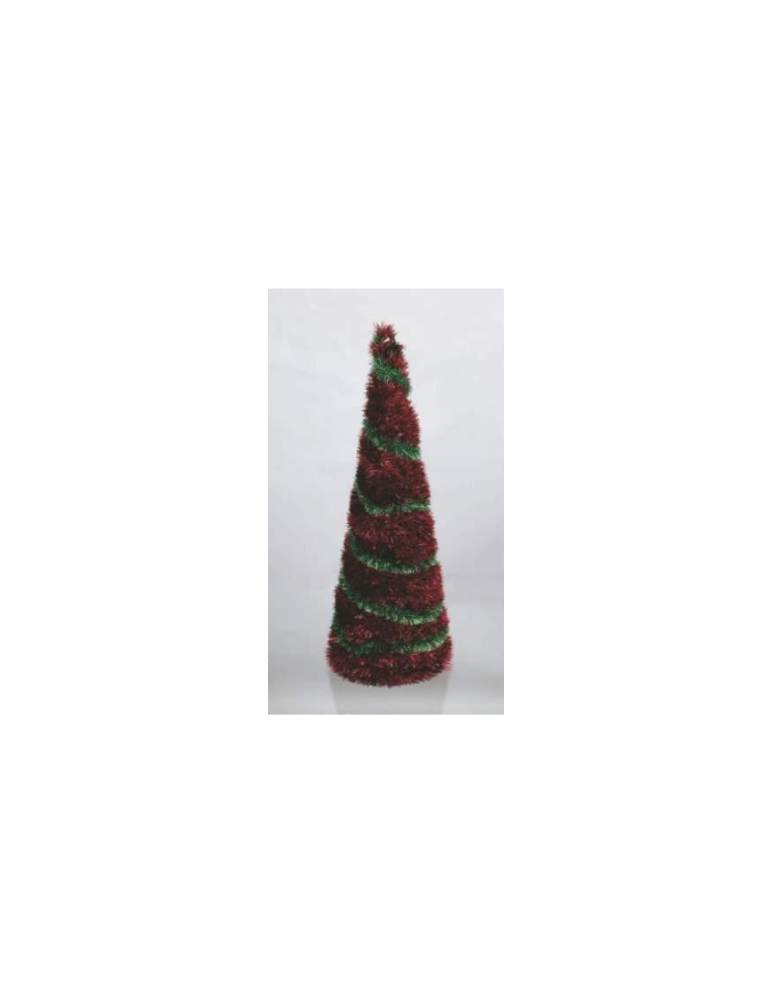 CONICAL TREE DECORATION 60cm RED/GREEN