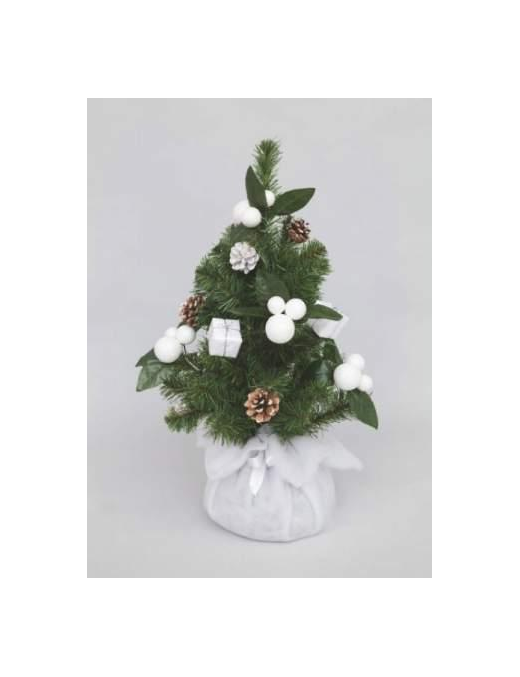DECORATED WHITE TREE 60cm